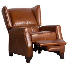 Talman Reclining Leather Chair Havana Brown