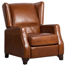 Talman Reclining Leather Chair Havana Brown