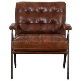Taffy Vintage Whiskey Leather Armchair