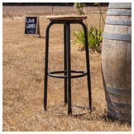 Cagney Recycled Elm Natural Bar Stool