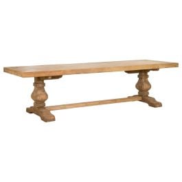 Paxton Pompadour Elm 300cm Dining Table Natural Raw