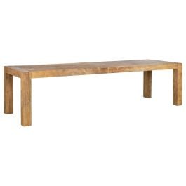 Block Recycled Elm 300cm Dining Table Natural Raw