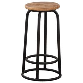 Cagney Recycled Elm Natural Counter Stool