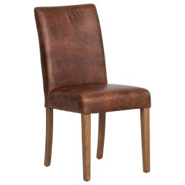 Caro Leather Dining Chair, Vintage Nutmeg