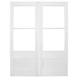 Pair of Tall 82cm Internal Glaze French Door White