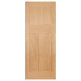 Edwardian 77cm Internal 3 Panel Door, Raw