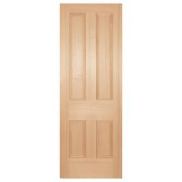 Nicholson Internal 4 Panel 72cm Door, Raw