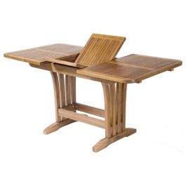 Mini Landsort Extendable Teak Dining Table, Natural