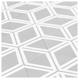 Lineal Encaustic Tile 20x23, Grey White