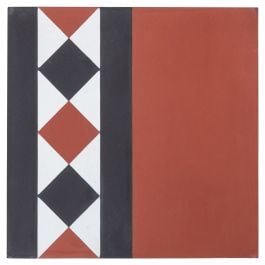 Sorell 20x20x1.6cm Encaustic Border Tile, Multi Coloured