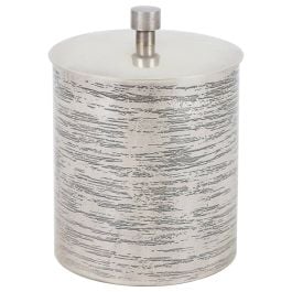 Alexa Stainless Steel Canister, Antique Silver