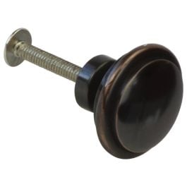Small Cupboard Knob with Bevelled Edge, F. Bronze