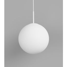 Lighting Republic Orb Max 400mm Matte White Glass with Textured White Fittings Pendant Light