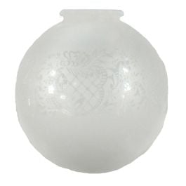 "10"" Sheffield Glass Shade , Frost Etch"