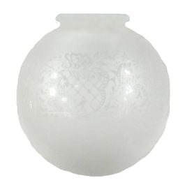 "8"" Sheffield Glass Shade , Frost Etch"