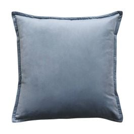 Mira Velvet Cushion Grey Blue 50 x 50cm