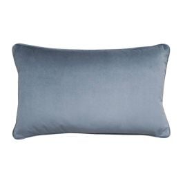 Mira Velvet Cushion Grey Blue 30 x 50cm