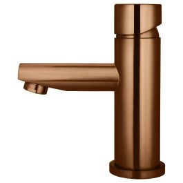 Round Basin Mixer Pinless Handle Lustre Bronze