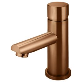 Round Basin Mixer Pinless Handle Lustre Bronze