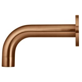 Universal Round Curved Spout 130mm Lustre Bronze