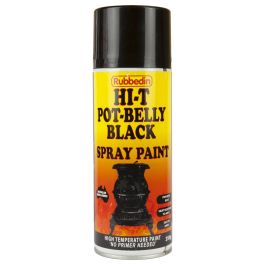 Hi Temp Pot Belly Black Paint Spray 350g