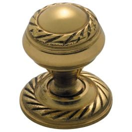 1.9cm Georgian Cupboard Knob, Polished Brass