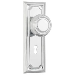 Edwardian Knob Lock Set, Chrome