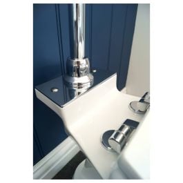 Turner Hastings Birmingham High Level Toilet White Seat w/ Chrome Fittings