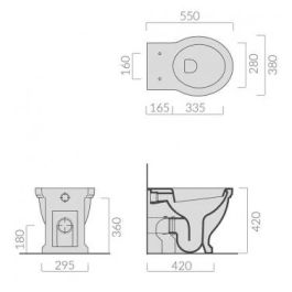 Turner Hastings Claremont Package - Pan, Geberit In Wall Cistern & Traditional Flush Plate (Select Finish)