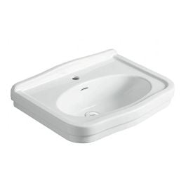 Turner Hastings Claremont 68x51cm Wall Hung Basin (w/ 1 Tap Hole), White