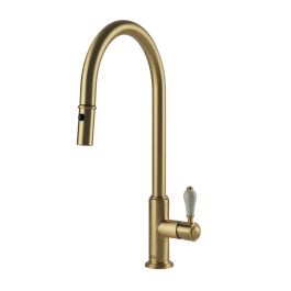 Turner Hastings Ludlow Pull Out Sink Mixer Brushed Brass
