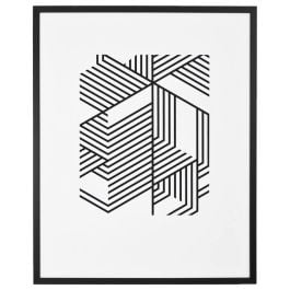 equation Abstract Print, Black/White