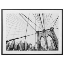 Brooklyn Bridge Print, Black/White Photography