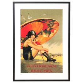 Australia Beaches Organe Umbrella Print