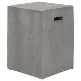 Lucca Square Polished Concrete Stool