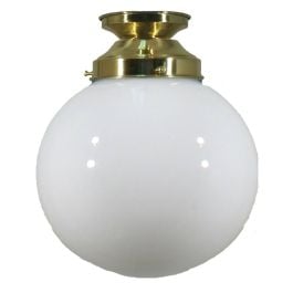 4 1/4 inch Batten Fix Light w 8 inch Opal Gloss Sphere