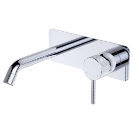 Axle Wall Mixer Set, Rect Plate, 160mm Outlet