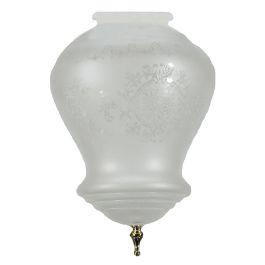 Cambridge Frost Etched Glass Shade w Finial