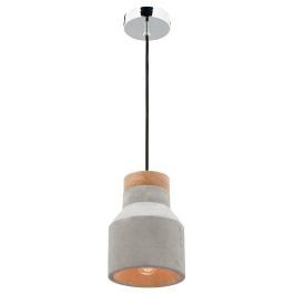Moby Concrete & Timber Pendant, small