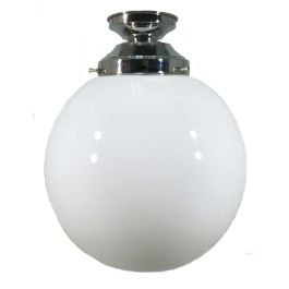 Opal Gloss Sphere 10" Shade w 4 1/4" Batten Fix Light