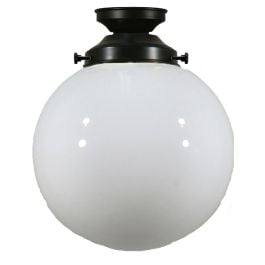 Opal Gloss Sphere 8" Shade w 4 1/4" Batten Fix Light