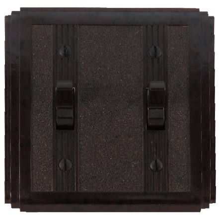 60 Series Double Switch Plate Only, Brown