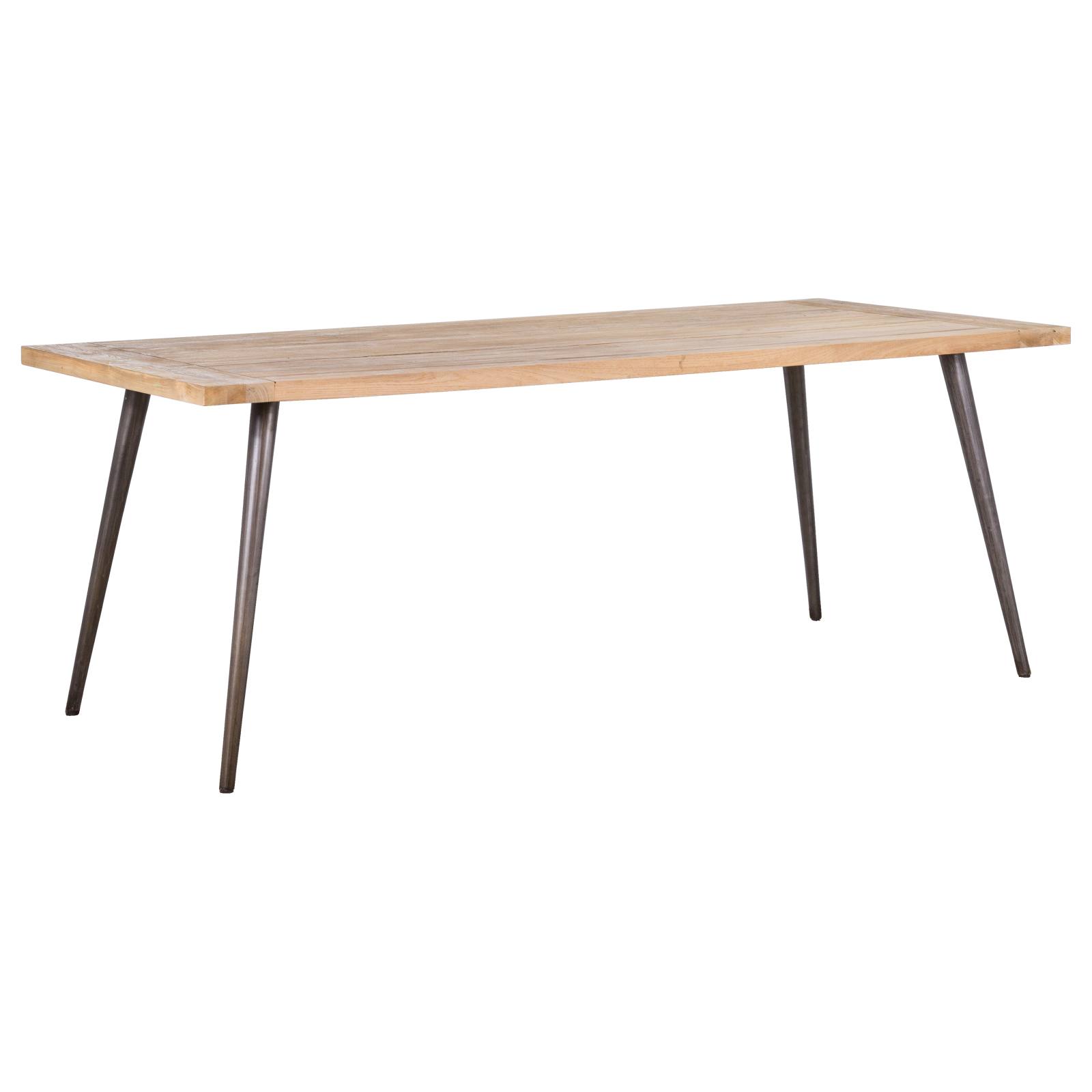 Kali Dining Table, 200cm Recycled Teak with Metal