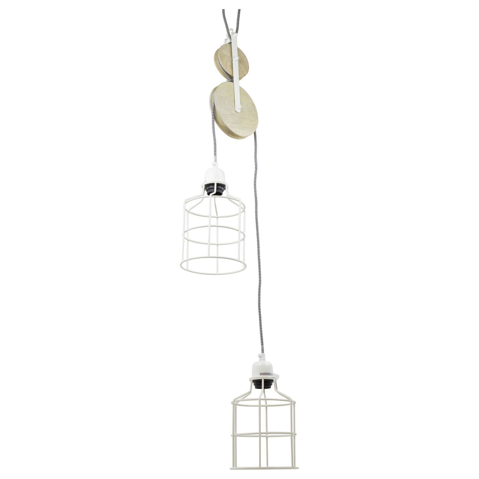 Leidon Wire Pendant Light on Pulley, White