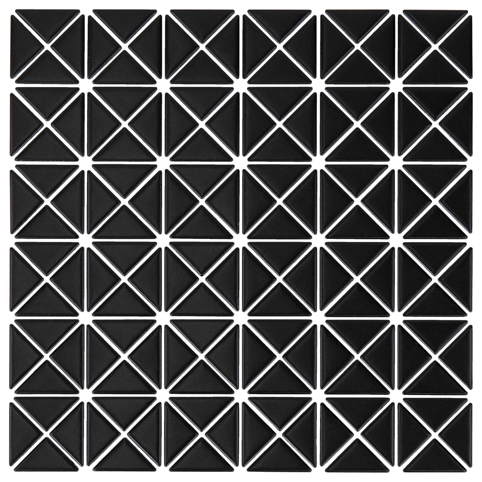Tropez A Tile Sheet 27.5x27.5, Matt Black