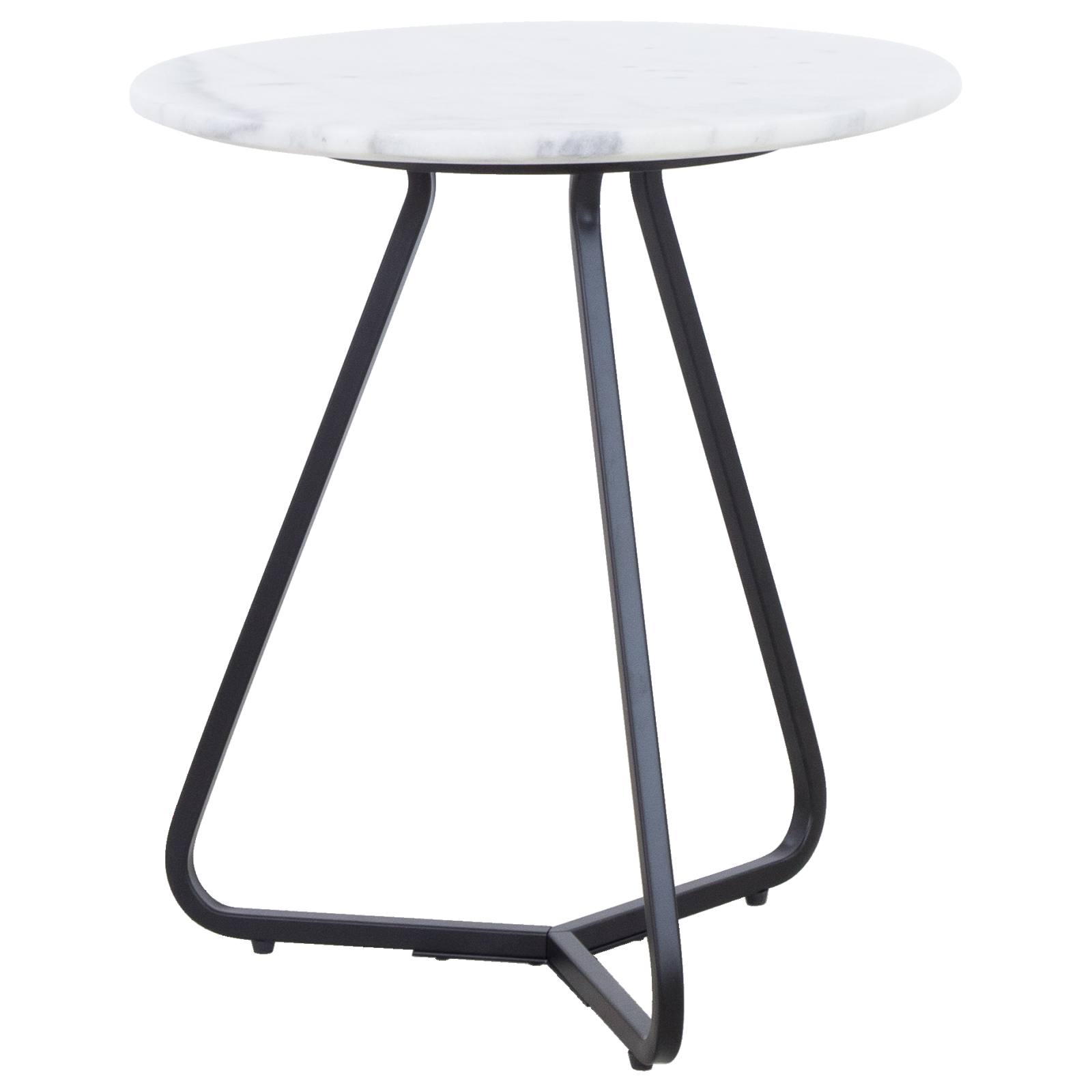 Roya 50cm Marble Side Table, White