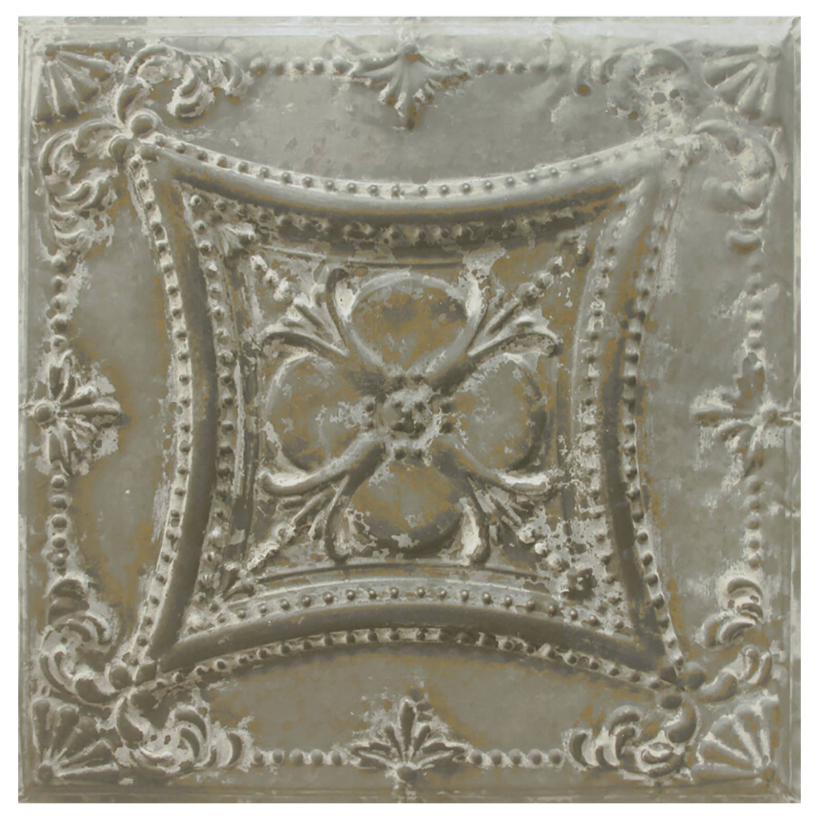 Vintage 60cm Pressed Tin Panel No.38, Zinc