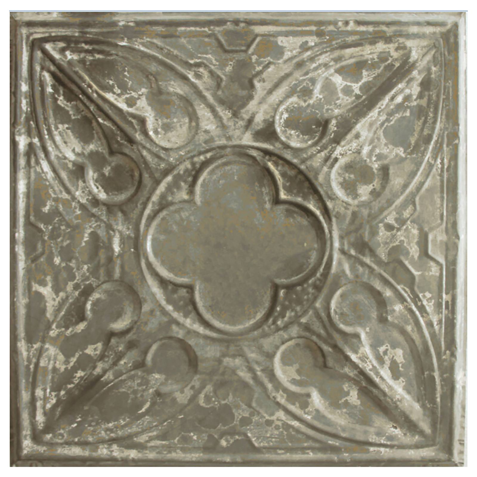 Vintage 60cm Pressed Tin Panel No.39, Zinc