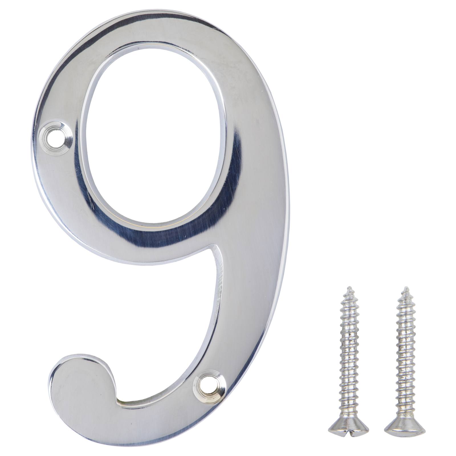 7 5cm Traditional House Number 9 Chrome