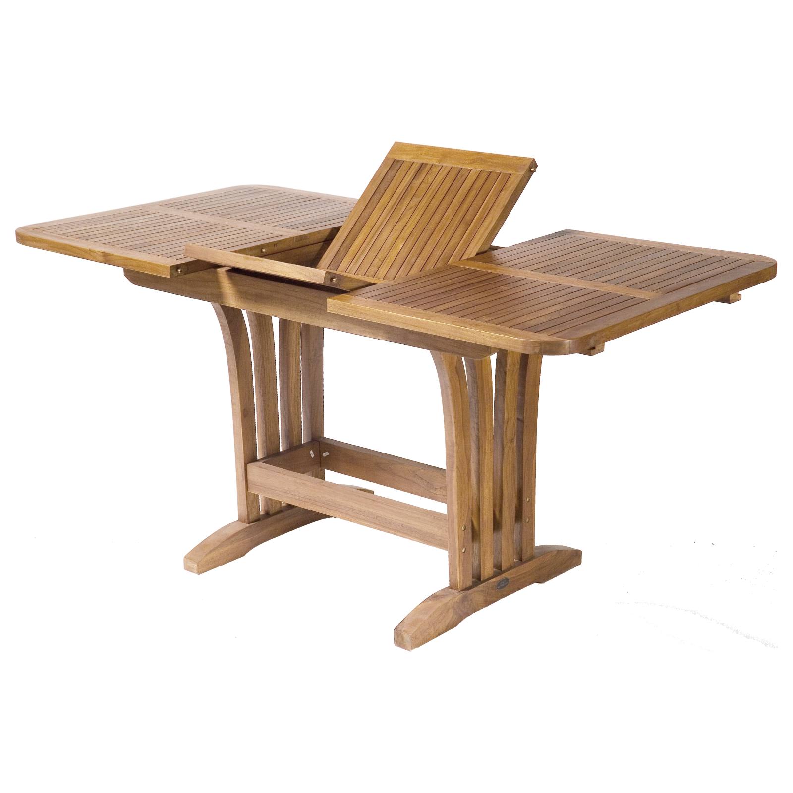 Mini Landsort Extendable Teak Dining Table, Raw